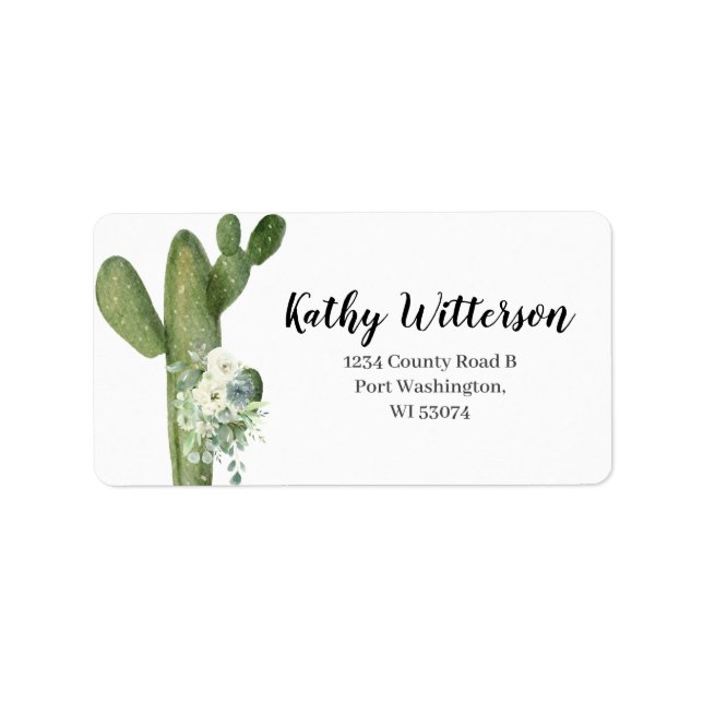 Address Label Cactus Taco bout love Shower (Front)