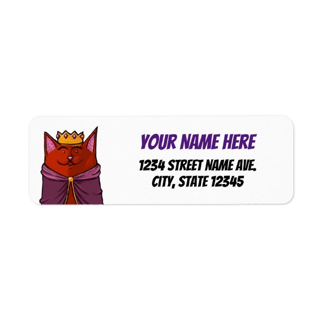 Address Label, Customize the name and image Label (Front)
