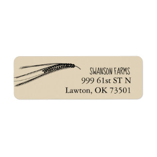 Address Label Farm Wheat