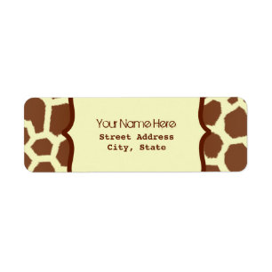 Address Label - Giraffe Print