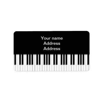 Address Label - Piano Keys Black White by PhotographyByPixie at Zazzle