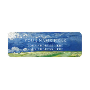 ADDRESS LABEL : VAN GOGH : WHEAT FIELD