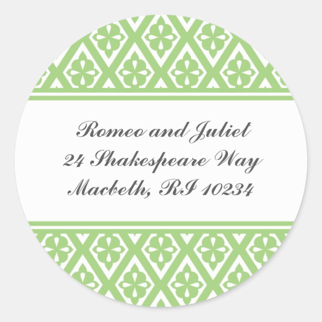 Address Label with Medieval Cross Pattern (Front)