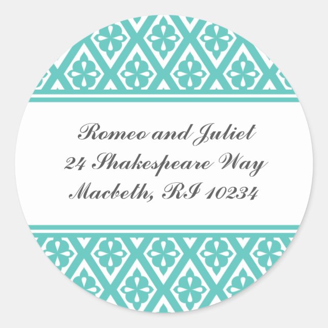 Address Label with Medieval Cross Pattern (Front)