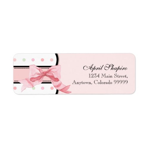 Address Labels _ Baby Shower French Bow and Dots
