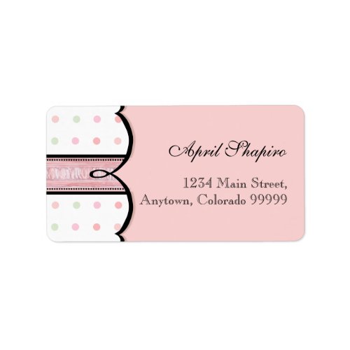 Address Labels _ Baby Shower French Bow and Dots