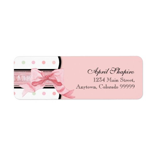 Address Labels _ Baby Shower French Bow and Dots
