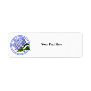 Address Labels-Blue Hydrangea Label