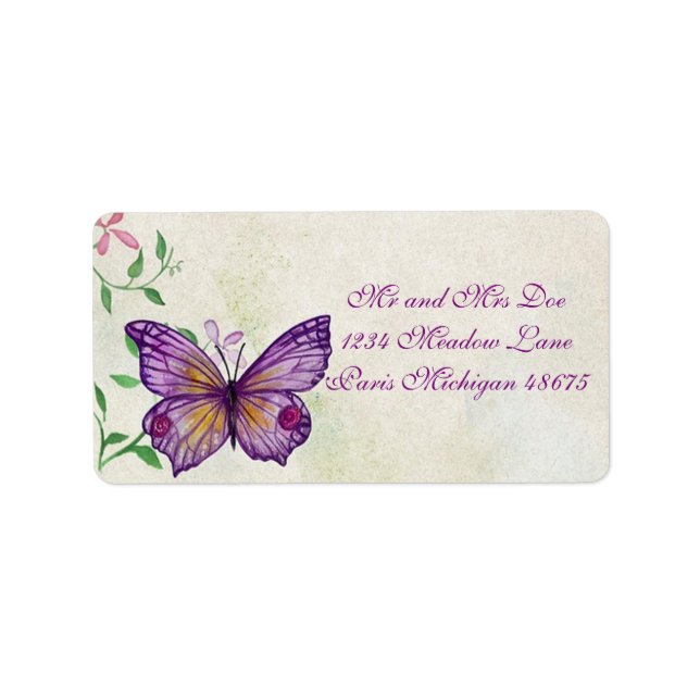 Address Labels/Butterfly Label (Front)
