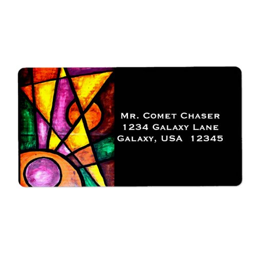 Address Labels Comet Chaser Acrylic Painting Label