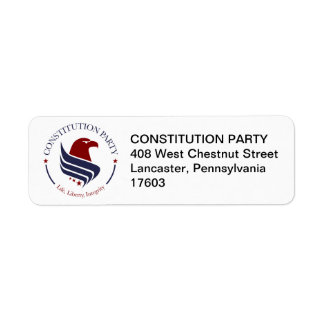 Address Labels, Constitution Party Label