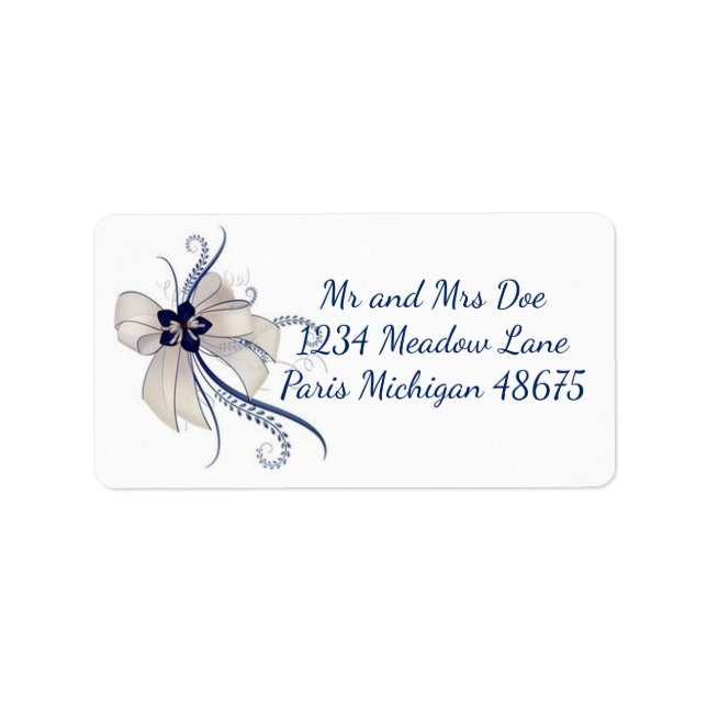 Address Labels/Flower and Bow Label (Front)