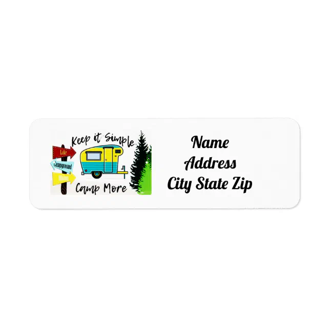 ADDRESS LABELS FOR THE "CAMPER" Zazzle