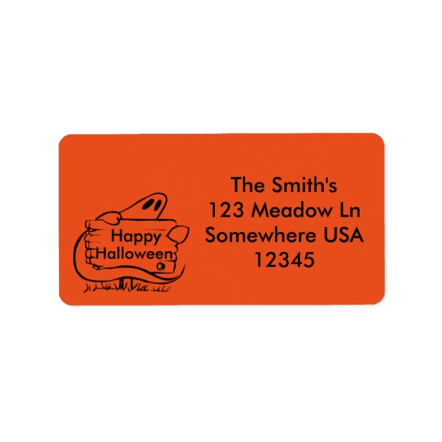 Address Labels/Halloween Ghost Label (Front)