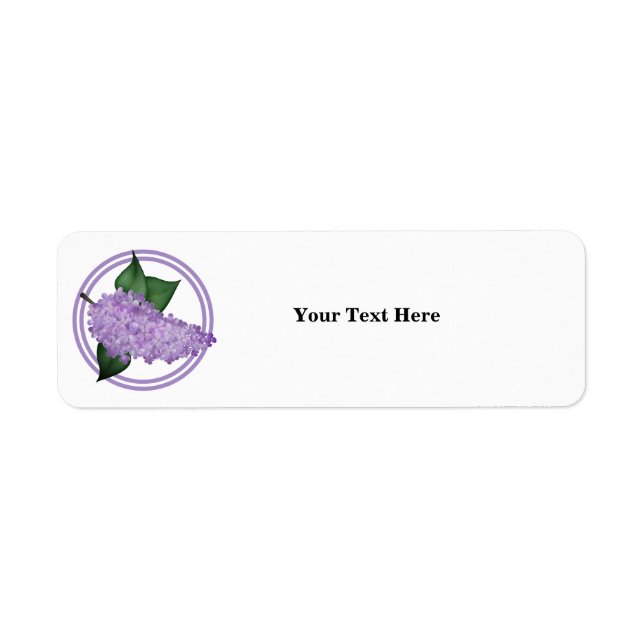 Address Labels-Lilac Flower Label (Front)