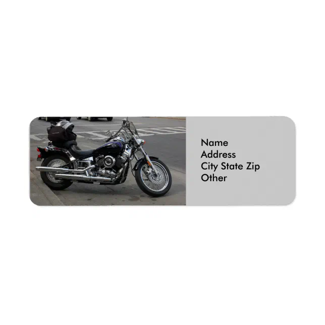 Premium Labels Personalized Address Labels – Vintage Lady Motorcycle Gal Design (bbm 1)