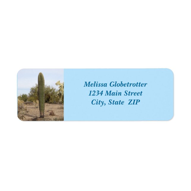 Address Labels--No Arm Saguaro Label (Front)