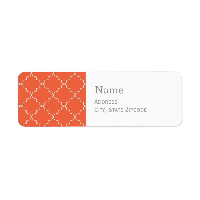 Address Labels  |  Orange (Front)