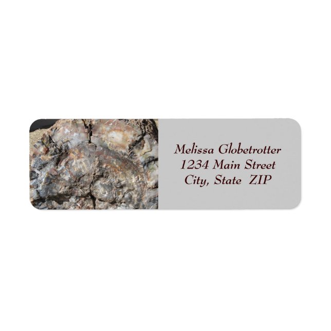 Address Labels--Petrified Wood, Front Label (Front)