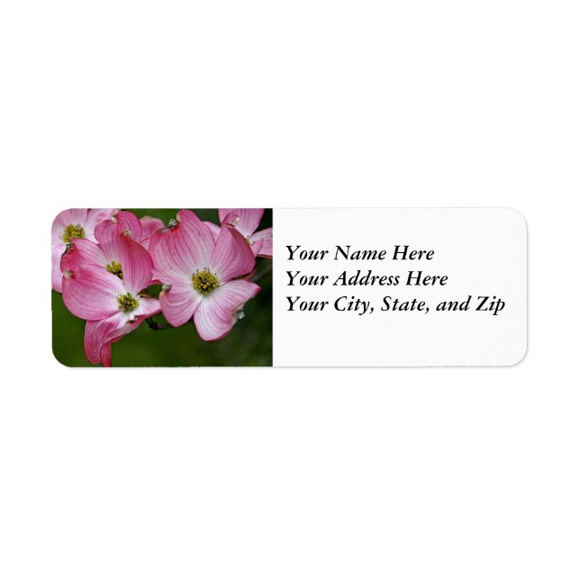 Address Labels:  Pink Dogwood Label (Front)