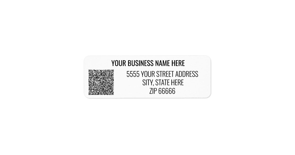 Address Labels QR Code Name Your Colors anf Font | Zazzle