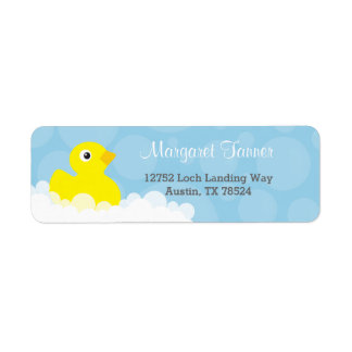 Address Labels - Rubber Ducky Design - Blue