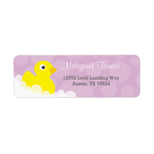 Address Labels - Rubber Ducky Design - Lilac