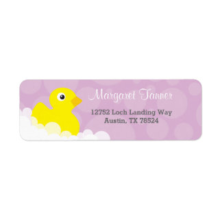 Address Labels - Rubber Ducky Design - Lilac