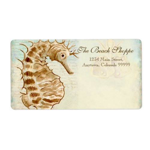 Address Labels - Sea Horse Coastal Beach