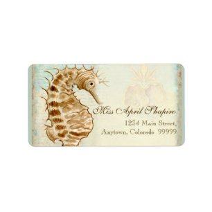 Address Labels - Sea Horse Coastal Beach