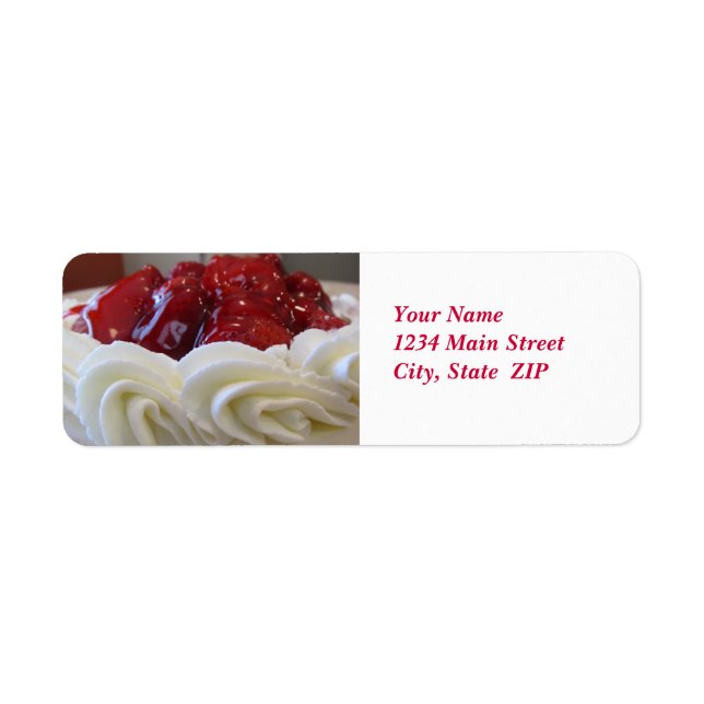 Address Labels--Strawberry Cake Label (Front)