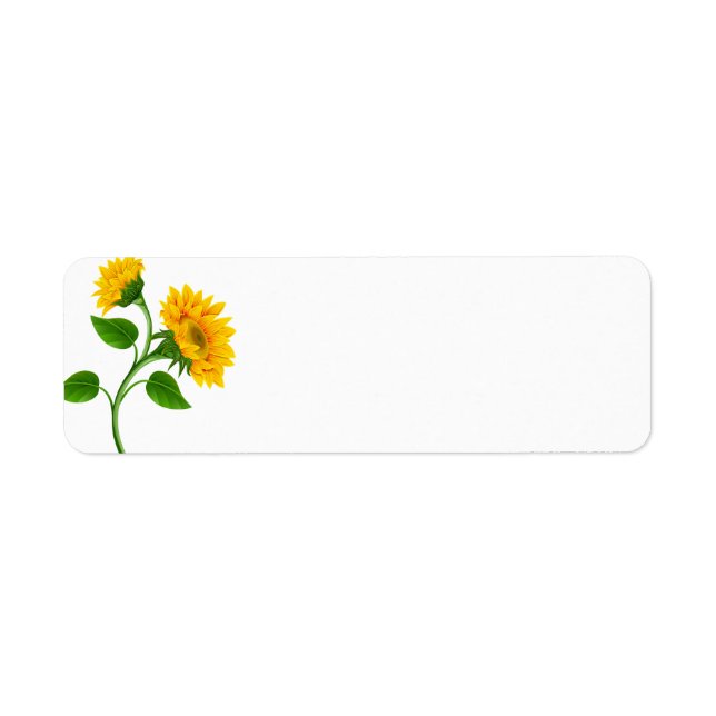 Address Labels-Sunflowers Label (Front)