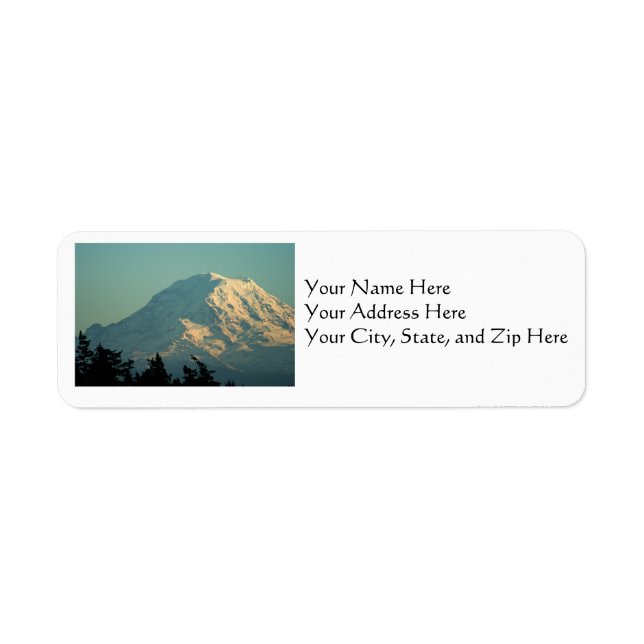 Address Labels: Winter Mt. Rainier Label (Front)