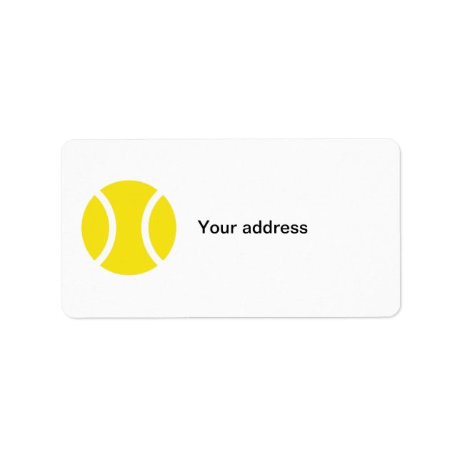 Address labels with tennis design (Front)