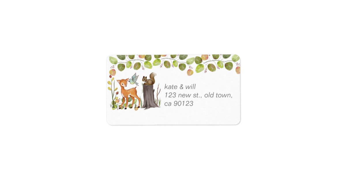 Address Labels Woodland Animals Zazzle