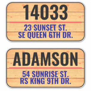 Address Mailbox Numbers & Last Name - Famhouse Sticker