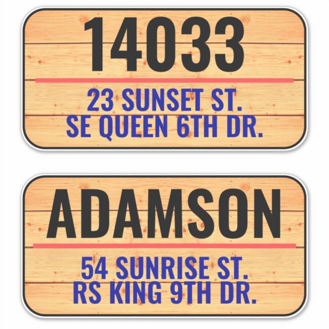 Address Mailbox Numbers & Last Name - Famhouse Sticker (Front)