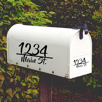 Address Mailbox Sticker by ibelieveimages at Zazzle