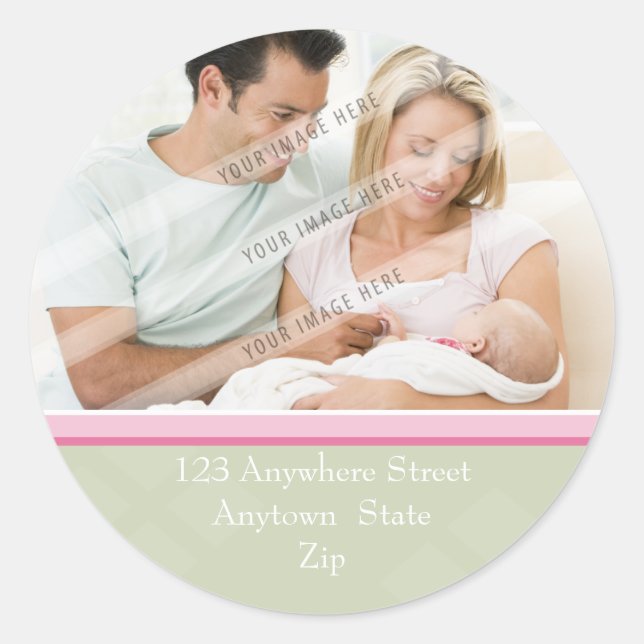 ADDRESS PHOTO STICKER :: softly diamonds 1 (Front)