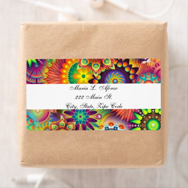 Address Return Labels Abstract Floral (Insitu)