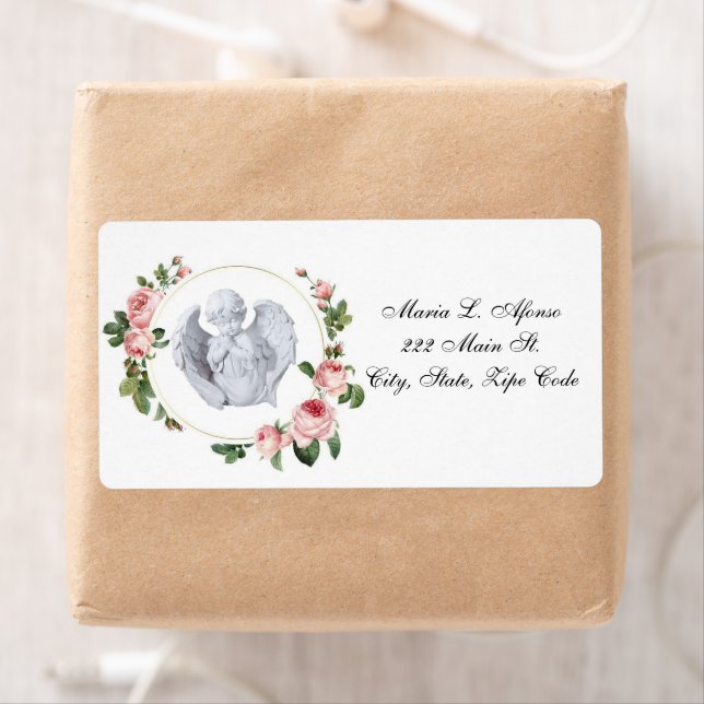 Address Return Labels Angel Floral (Insitu)