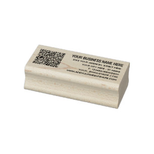 Address Rubber Stamp Example with QR Code