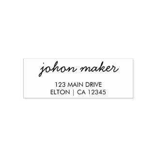 Address Rubber Stamp | Script Self Addressed