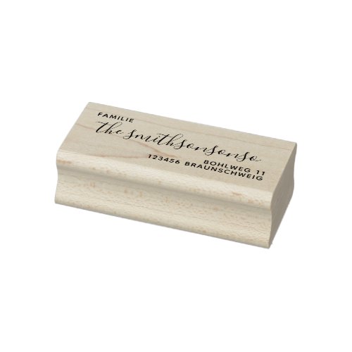 Address Sign Deutsch Personal Name Family Rubber Stamp