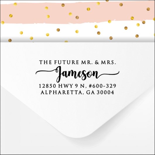 Address Stamp, Self Inking, Pre-Inked, Black Ink (Example)