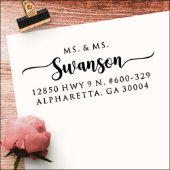 Address Stamp, Self Inking, Pre-Inked, Black Ink (Example)