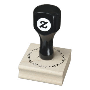 Address stamp with your text   happy new year