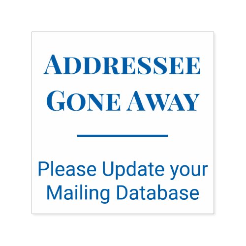 Addressee Gone Away _ Not at this Address Self_inking Stamp