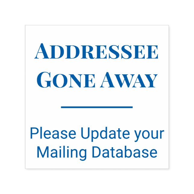 Addressee Gone Away - Not at this Address Self-inking Stamp (Design)