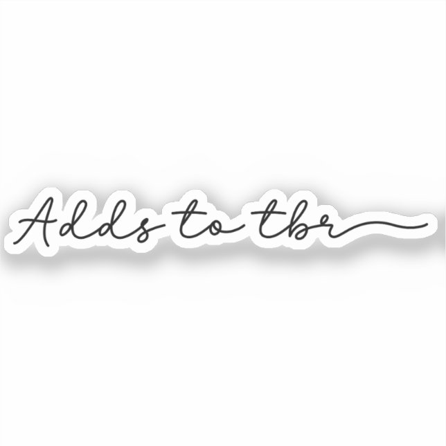 Adds To TBR Sticker (Front)